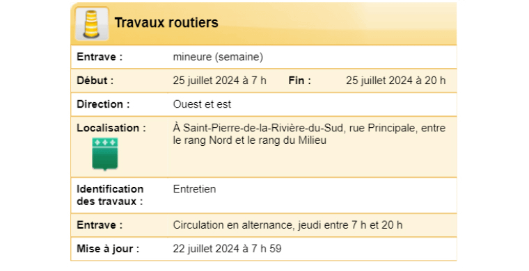 Travaux routiers